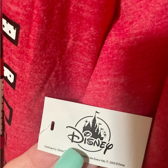 𝅺DISNEY SOLD Authentic Minnie Mouse red bow double zip polka dot Hoodie NWT - Picture 5 of 8